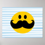 Smiley do bigode posters