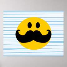Smiley do bigode posters