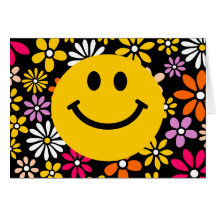 Smiley face amarelo cartões