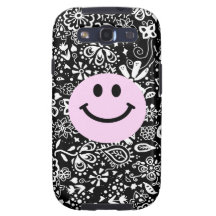 Smiley face cor-de-rosa capa galaxy SIII