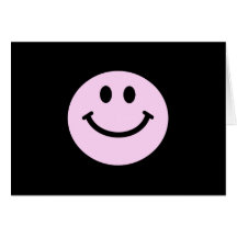 Smiley face cor-de-rosa cartão