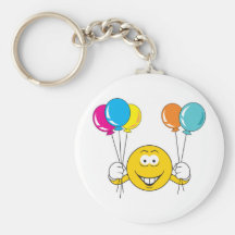 Smiley face da celebração dos balões chaveiro