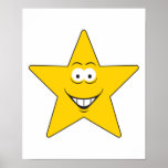 Smiley face da estrela impressão