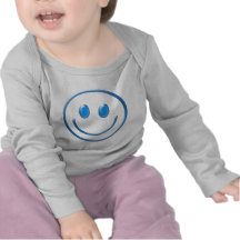 Smiley face de vidro azul camiseta