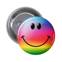 Smiley face do arco-íris pins