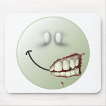 Smiley face do zombi mouse pads