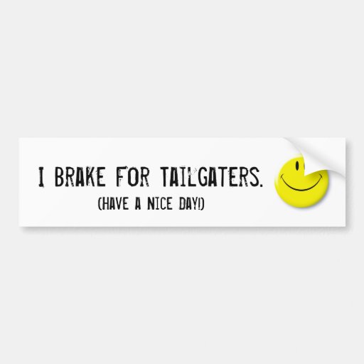 Smiley face, eu travo para Tailgaters., (tenha um  Adesivos