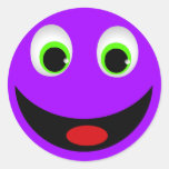 SMILEY FACE FELIZ ROXO ADESIVO