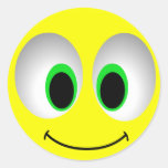 SMILEY FACE GRANDE DOS OLHOS ADESIVO REDONDO