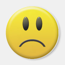Smiley face triste imã