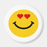 Smiley golpeado amor imã