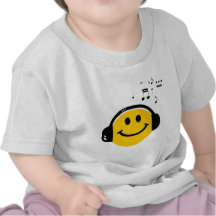 Smiley loving da música camiseta