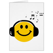 Smiley loving da música cartao