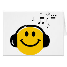Smiley loving da música cartões