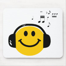 Smiley loving da música mousepad