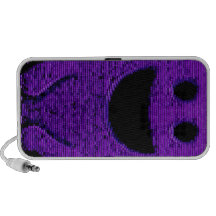 Smiley roxo do bloco caixinhas de som para iPod