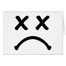 Smiley triste cartao