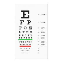 snellen a oftalmologia da carta impressão de canvas envolvida