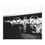 Sobre e sob a paisagem industrial urbana impressão de canvas envolvida