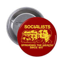 Socialistas que espalham o botão da riqueza botons