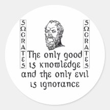 Socrates Adesivo Em Formato Redondo
