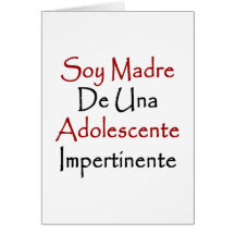 Soja Madre De Una Adolescente Impertinente Cartão