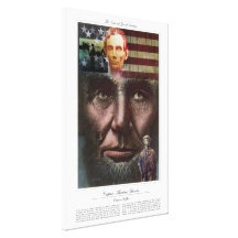 Soldado do cidadão do CAPITÃO ABRAHAM LINCOLN Impressão De Canvas Esticada