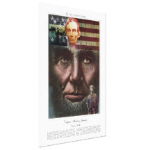Soldado do cidadão do CAPITÃO ABRAHAM LINCOLN Impressão De Canvas Esticadas