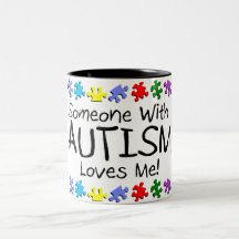 Somone com autismo ama-me (os PP) Caneca