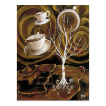 Sonhos do café cartões postais