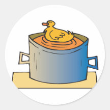 sopa de pato adesivos em formato redondos