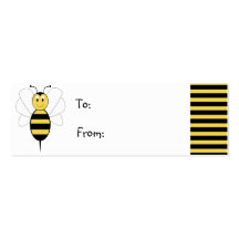 Sorrir Bumble o Tag do presente da abelha Modelos Cartao De Visita