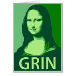 Sorrir forçadamente de Mona Lisa Cartao