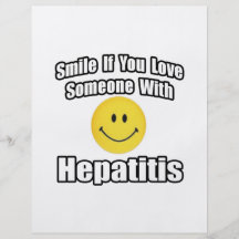 Sorriso se você ama alguém com hepatite panfleto coloridos