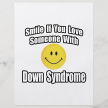 Sorriso se você ama alguém com Síndrome de Down Panfleto Personalizados