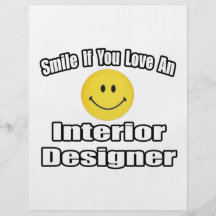 Sorriso se você ama um designer de interiores modelo de panfleto