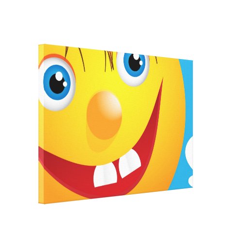 Sorriso Smily Impressão De Canvas Envolvida