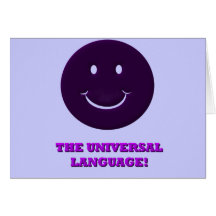 Sorrisos! A língua universal Cartão
