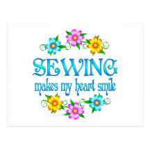 Sorrisos Sewing Cartoes Postais
