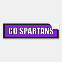 Spartans - branco roxo preto adesivos