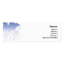 Splatter azul - magro cartões de visitas