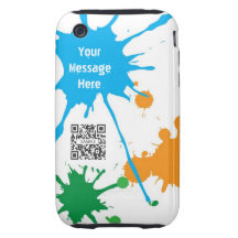Splatter da pintura do modelo do caso do iPhone 3G Capas Fortes De iPhone 3