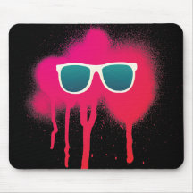 Splatter retro dos óculos de sol mousepad