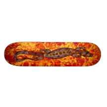 Splatter vermelho do fogo do vermelho | do lagarto skate