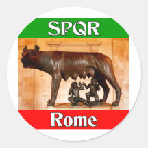 SPQR Roma Adesivo Em Formato Redondo