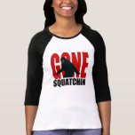Squatchin ido (vermelho & preto) tshirts