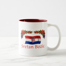 Sretan croata Bozic (Feliz Natal) Canecas