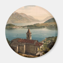 St. Angelo e vista de Capello de Bellagio, lago Co Imãs