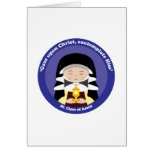 St. Clare de Assisi Cartao