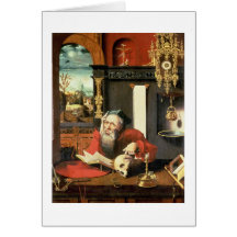 St Jerome em seu estudo Cartao